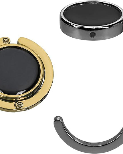 kwmobile Purse Hanger for Table (Set of 2) - Purse Hook for Table - Folding Handbag Hanger - Portable Bag Holder