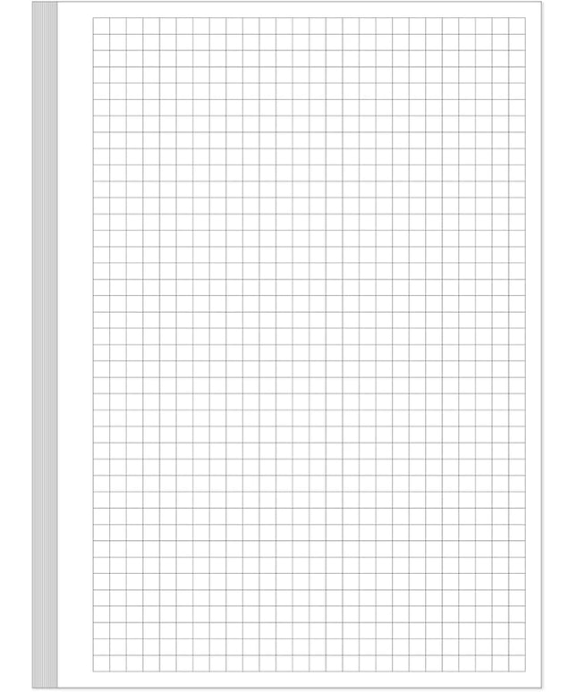 A5 Unpunched Grid Refill Paper - Graph Paper for Ring Binder/Discbound Notebook Planner Inserts, 100 Sheets/200 Pags Grid Paper, 100gsm White Pages, 5.8" x 8.3 "