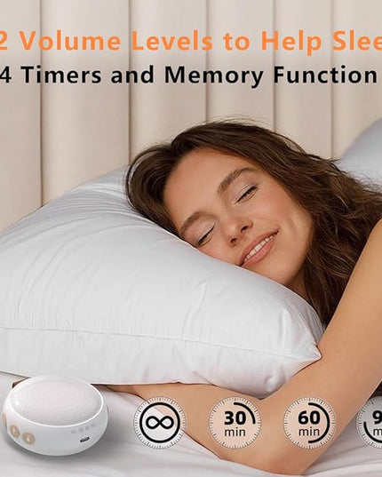 Mini White Noise Machine Sound Machine with 30 Soothing Sounds 32 Volume Levels Baby Portable Sleep Soother Rechargeable Travel Sound Therapy Pink Brown Noise Sleep Machine for Kid Adult