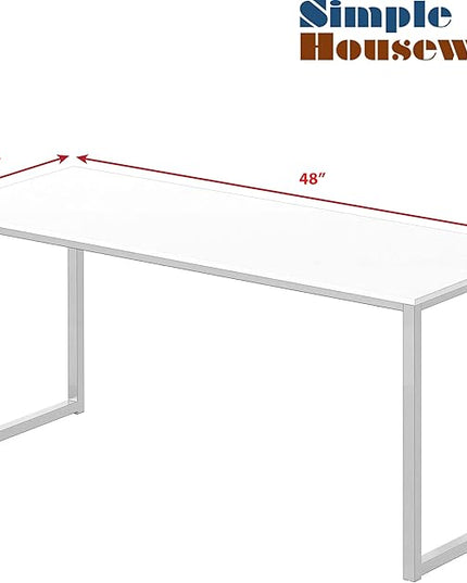 SHW Mission 48-Inch Home Office Computer Desk, White