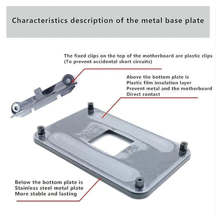AM4 Backplane Back Durable CPU Heatsink Bracket CPU Fan Cooling Mounting Sheet Plate for AM4 AMD Socket