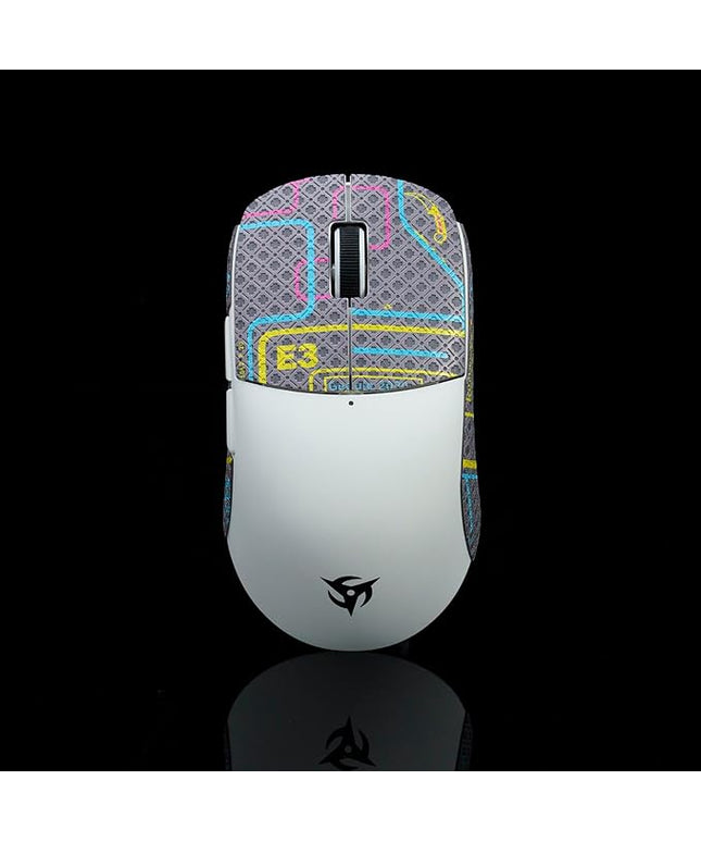 Grip Tape for Vaxee x Ninjutso Sora 4K - Anti-Slip,Enhanced Control, Sweat Resistance,Improves FPS Gaming Grip & Mouse Protection [Pre-Cut] Punk Gray 0.4mm