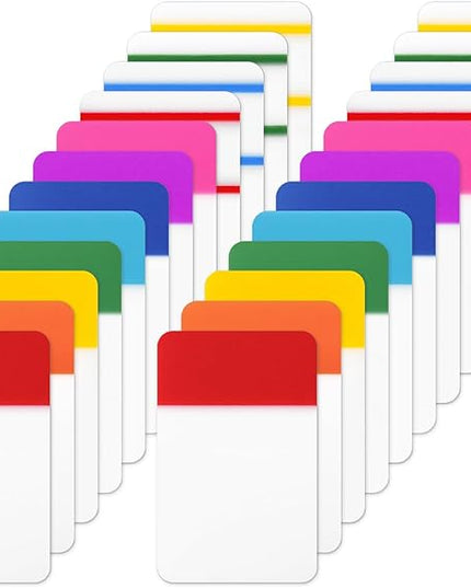1 Inch Tabs for Notebooks, 480 Pieces Sticky Note Tabs File Index Tabs for Books, Binders, Papers, Documents, File Folders (24 Sets 12 Colors)