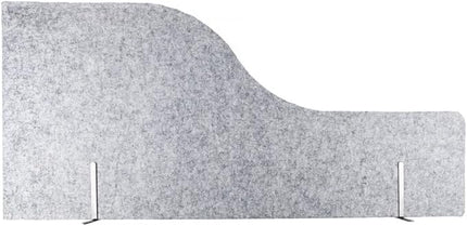 VERSARE SoundSorb Desktop Privacy Panels | Noise Dampening Modesty Panels for Desks | Edge Clip Mounts | PET Material | 48" x 24" Dark Gray Panels with Edge Clips