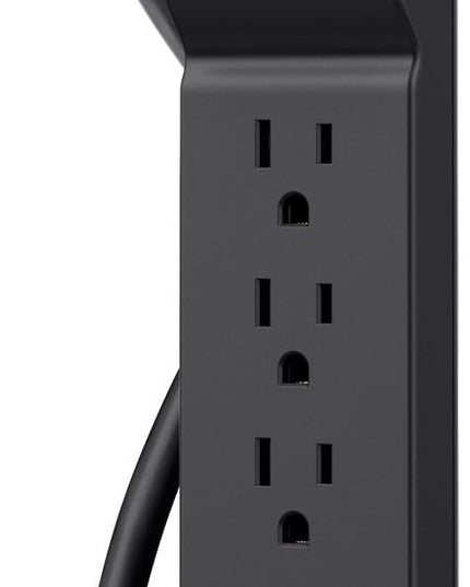 Belkin 6-Outlet Home And Office Surge Protector With Essential Power Filtration And 4ft Cord, 700 Joules, Black