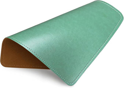Mouse Pad, PU Mouse Pad，Leather Mouse Pad with Stitched Edge Micro-Fiber Base with Non-Slip Waterproof，Mouse Pad for Computers，Laptop, 8x11Inch (Turquoise)