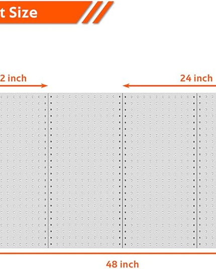 Ultrawall 4 Pcs Metal Pegboard Wall Panels, Peg Boards for Garage Tool Storage