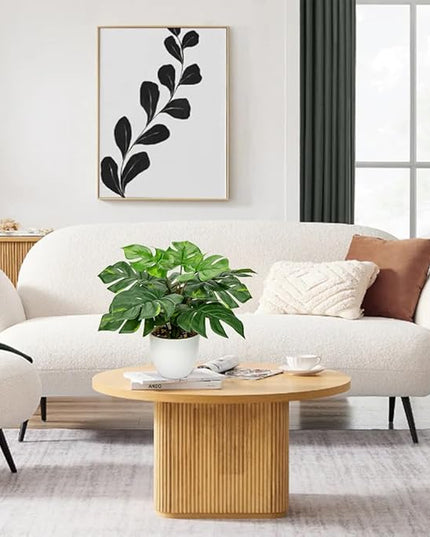 Hollyone Artificial Monstera Plant Faux Monstera Deliciosa Plant Potted Fake Tropical Plants in Pot for Indoor Outdoor Home Decoration