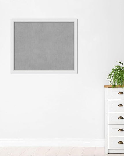 Amanti Art White Framed Magnetic Board 36x44 X-Large Vision Board for use with Magnets, 100% Metal Sheet to Display Items as Office Decor or for Home Organization in mudroom, Kitchen or Kids Room