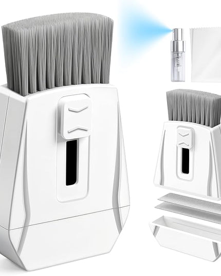 Keyboard Brush, Portable Keyboard Cleaner Soft Bristle Cleaning Brush, Safe Streak-Free Phone Screen Cleaner, Retractable Laptop Cleaning Kit for Computer MacBook PC iPad Camera Lens Monitor