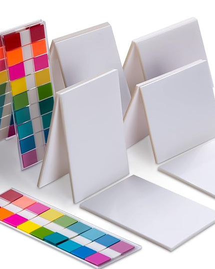 Golcellia Transparent Sticky Notes, See Through Sticky Note, Pastel Colorful Clear Sticky Notes-1040 Sheet Pack (3 Styles) Annotating Books Repositionable Translucent Sticky Tabs