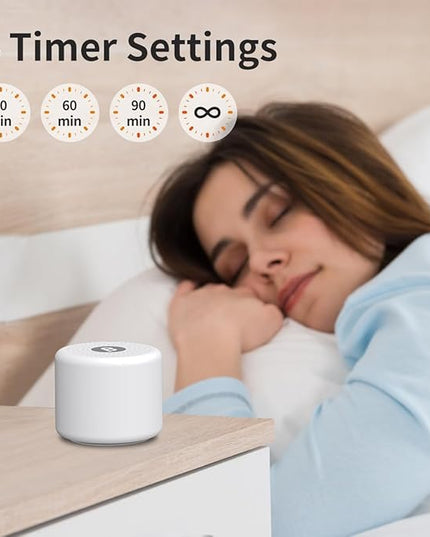 Mini Portable Sound White Noise Machine Baby Patter for Sleep with 30 Soothing Sounds for Baby Kids Adults 32 Volume Levels Sleep Soother Auto-Off Timer for Travel Home Office Privacy