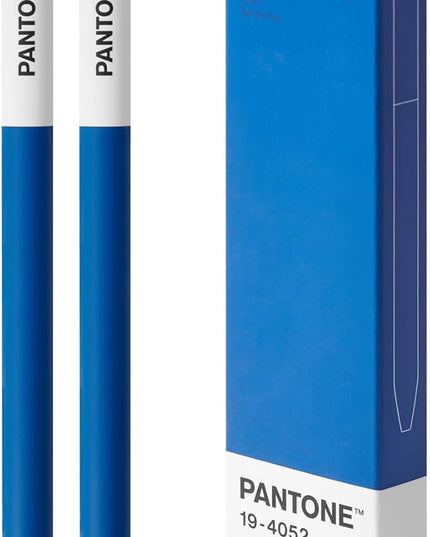 Kaco FIRST Gel Pens 2 Pieces with Black Ink, 0.5 mm Fine Point, Smooth Writing Experience, Aesthetic Cute Stationery for Journaling, Note Taking Pens (2020 Classic Blue)