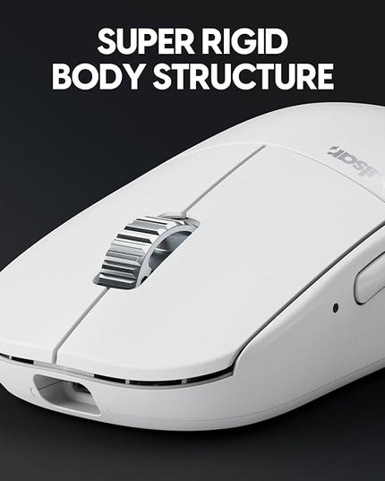Pulsar Gaming Gears - X2H eS Wireless Gaming Mouse, Limited Edition, Symmetrical, Optical Switch, OLED Display, Driverless, PAW3395 Sensor, 100H Battery, 4K dongle Included (Medium, White)