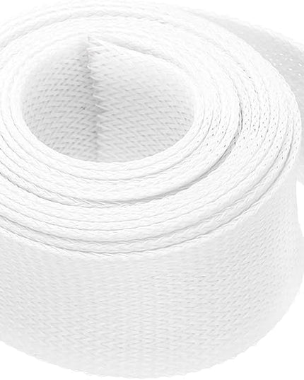 uxcell Expandable Sleeving, 2-inch 10ft Cable Sleeve, White