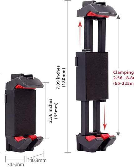 Kado Metal Portable Monitor Stand Tripod, 100x100mm 75x75mm Wall/Arm Mount Adapater Bracket Plate, 360° Ball Head and 1/4" Screw Compact for Phone, Tablet, Projector, Camera and Webcam