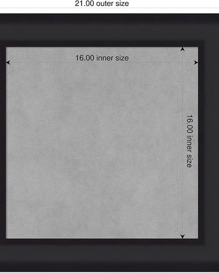 Amanti Art Black Framed Magnetic Board 21x21 Small Vision Board for use with Magnets, 100% Metal Sheet to Display Items as Office Decor or for Home Organization in mudroom, Kitchen or Kids Room