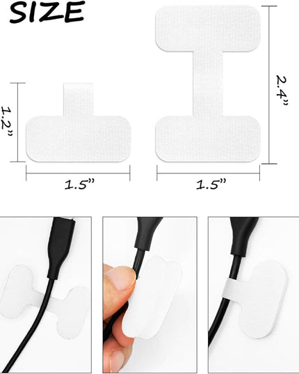 32 Pcs Cable Labels - Write On Wire Tags for Electronics & Computers, White, 1.5" x 0.67"
