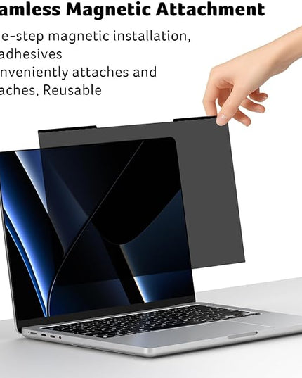 acer [2 Pack] Laptop Privacy Screen for MacBook Pro 14 Inch (2021-2024 M1, M2, M3, M4), Eye Protection Anti Spy/Glare Blue Light Computer Monitor Privacy Filter, Dual-sided Magnetic & Removable