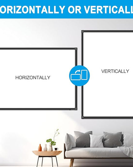 H-Qprobd 40"x30" Magnetic White Board Dry Erase Wall Mount Whiteboard - Office Home Classrooms White Board Hanging Writing Board with Black Aluminum Frame