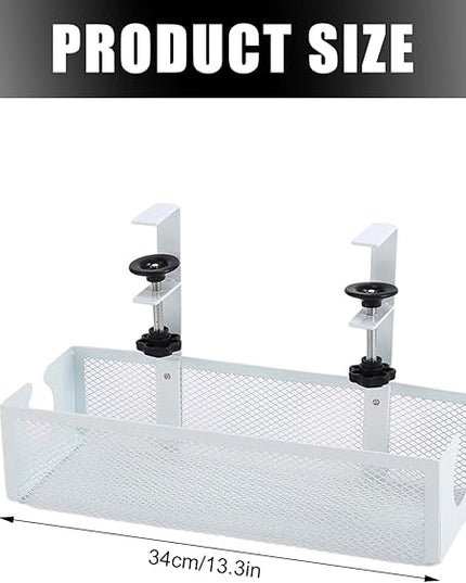 Under Desk Cable Management Tray | Space Saving Cord Organizer,Wire Organizer Under Desk | for Family Friends Students Adults Men Women Home Indoor Office Study Kitchen