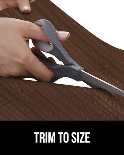 GORILLA GRIP DripGuard Shelf Liner, Non Adhesive Drawer and Kitchen Cabinet Protector, Slip Resistant BPA Free Smooth Surface Plastic Liners for Cabinets, Bathrooms, Closets, 17.5x240 Inch, Wood