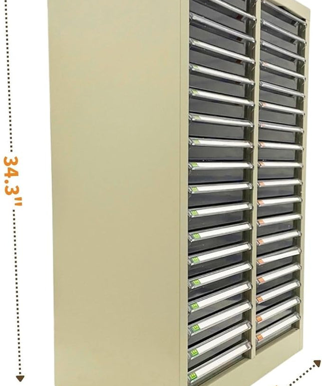 Office Document Cabinet 36 Small Transparent Drawers Vertical Home File Storage Cabinet Paper Organizer for Document Filing