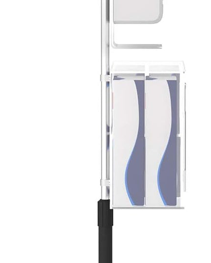 Compact Security Stand - CTA Secure Gooseneck Floor Stand with Sanitizing Station & Automatic Soap Dispenser for, iPad 7th/ 8th/ 9th Gen 10.2" & Other 7-13" Tablets (PAD-SCGSST)