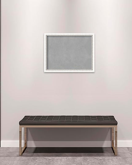 Amanti Art White Framed Magnetic Board 20x26 Medium Vision Board for use with Magnets, 100% Metal Sheet to Display Items as Office Decor or for Home Organization in mudroom, Kitchen or Kids Room