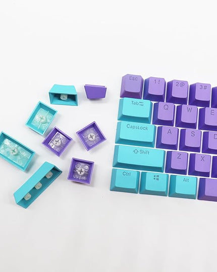 Guffercty kred 60 Percent PBT Keyboard Keycaps OEM Profile, Custom Keycaps Double Shot for 61 60% Mechanical Keyboard (SEHN)