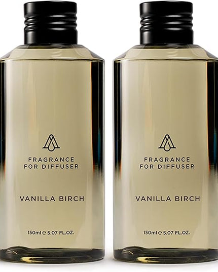 AromaPlan Hotel Scents Vanilla Birch 5 Fl Oz (2 Pack), Luxury Aroma & Hotel Fragrance Diffuser Oil- Hotel Diffuser Oil for Aromatherapy- USA Made, Bigger Bottle, Bolder Aroma & Longer Lasting