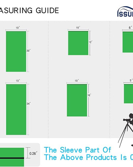 ISSUNTEX 10X16 ft Background Muslin Backdrop, Photo Studio, Collapsible High Density Screen for Video Photography and Television-Green