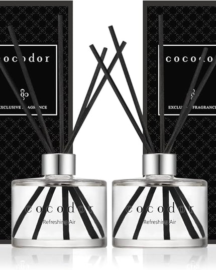 COCODOR Signature Reed Diffuser Set/Refreshing Air / 6.7oz /2 Pack/Home Fragrance Diffuser, Oil Scent Diffuser for Bathroom Shelf Decor