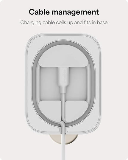 Mophie 2-in-1 Wireless Charging Stand - Qi2-Certified, MagSafe Charger for iPhone & Apple Watch – Fast Charging Station with Adjustable Phone Stand & Cable Management – Up to 15W Power