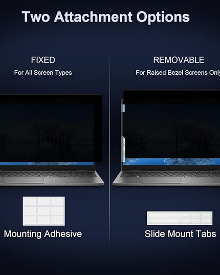 Hoktods 17.3 Inch 16:9 Laptop Privacy Screen Filter, Computer Monitor Privacy Shield, Anti Scratch Anti Spy Anti Glare Blue Light Screen Protector
