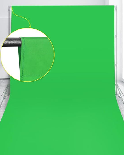 Green Backdrop - 10 x 20 ft, Green Screen for Photography & Video Recording, High Density Polyester Fabric