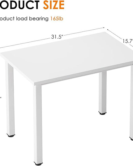 Need Computer Desk - 31.5 Inch Office Writing Work Study Kids Student Teacher Home Bedroom Table for Small Space, White