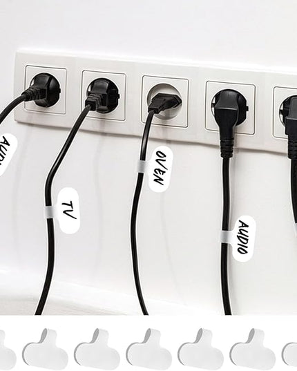 40 Pcs Cable Labels Hook and Loop Cable Labels Self Adhesive Writable Cable Wraps Paste Wire Tags Mini Waterproof Cable Tags for Electronics Computers Management Organizer Identification