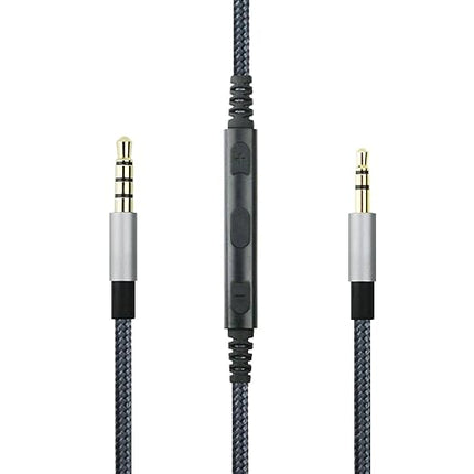 NewFantasia 3.5mm to 2.5mm Male Audio Cable for JBL Tune 710BT, 600BTNC, Live 660NC, 460NC, E45BT E55BT E65BTNC Headphone, Remote Volume Control Mic for iPhone