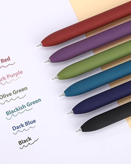 FIOVER Colored Pens, 24 Pack Colorful Gel Pens, Quick-Dry 0.7mm Medium Point for Journaling, Note Taking, Doodling, Aesthetic Office School Supplies, Gifts for Women Men(24PCS Aesthetic+Vintage)