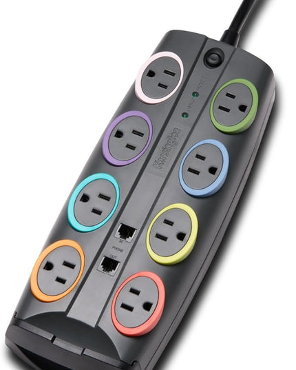 Kensington SmartSockets 8-Outlet, 8-Foot Cord, & 2490 Joules Standard Surge Protector (K62690NA)
