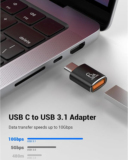 10 Pack 200W USB C to USB Adapter,C Male to USB3.1 Female Charger,Up to 10Gbps Data Transfer,for Apple Watch Ultra iWatch Series 8 7,iPhone 17 16 Plus Pro Max,Google Pixel