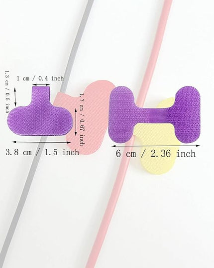 30 PCS Cable Labels, Oval Multi-Color Electronic Cable Identification Tags Write On Cord Labels, for Management and Ldentification