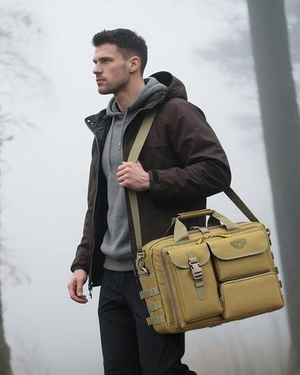 Stypos Tactical Laptop Bag for Men,14inch/15.6inch/17.3inch Messenger Bag Military Shoulder Bag,Flight Work Bags for Pilots