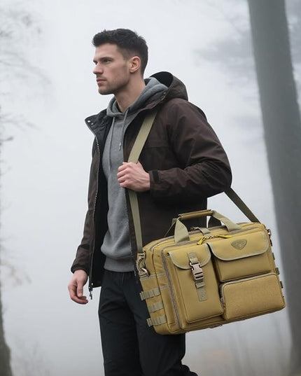 Stypos Tactical Messenger Bag Briefcase for Man Military Laptop Bag 14 Inch/15.6 Inch /17.3 Inch Messenger Shoulder Work Bag