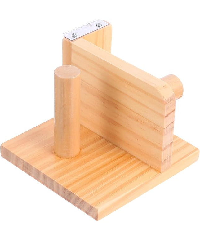 JOINPAYA Wooden Tape Dispenser and Cutter Stationery Tape Holder Desktop Cutting Tool Creative Office Seat for Packaging and Crafts