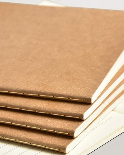 Large College Ruled Notebook Journals Bulk with Thick Lined Paper, 60 Pages, 8.5x11 inch, Composition Diary Subject Notebooks Planner for Travelers Students Office, Kraft Journal Set, 12 Pack