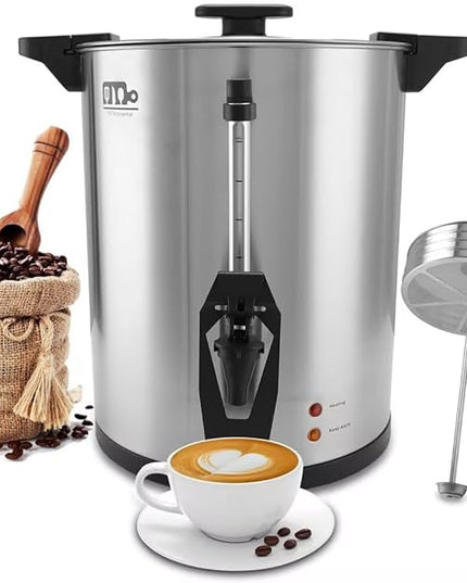 95 Cup 16L/4.23Gallon Commercial Coffee Urn, Festa Essential 1500W Large Percolate Coffee Maker, Hot Beverage dispenser With Double Dripless Faucet,Quick-Brewing Hot Water Urn for Catering,Home,Events