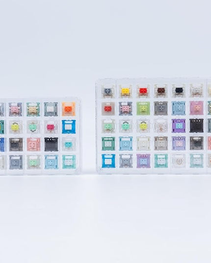 GATERON Keyboard Switches Tester, Magnetic Jade Oil King Milky Yellow Pro Oil King Baby Kangaroo Racoon Ink Wall Stem Box Black Pink for MX Mechanical Gaming Keyboard (35pcs)