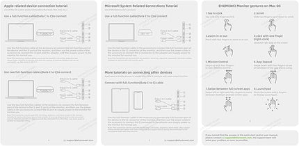 EHOMEWEI Dual Stacked Monitor 16"*2 Laptop Expansion Screens 2560 * 1600 * 2 60Hz 100DCI-P3 HDR for Windows MacOS X2 Pro